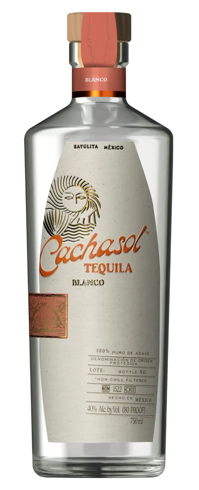 Cachasol Blanco Tequila bottle with award medals